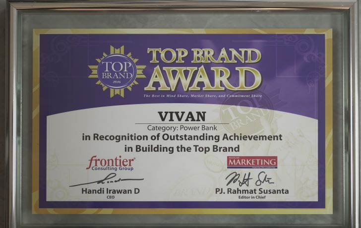  2016 VIVAN TOP BRAND AWARD